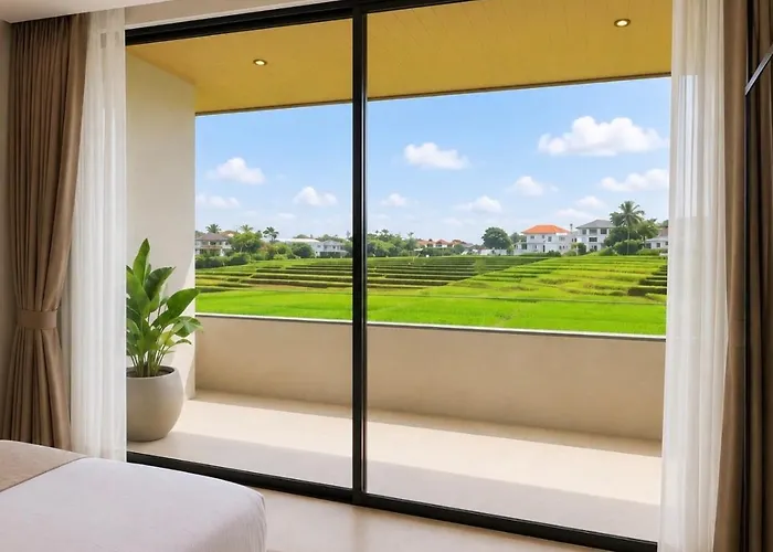 Villa Rice-Field Villa Berawa Retractable Glass Roof Canggu